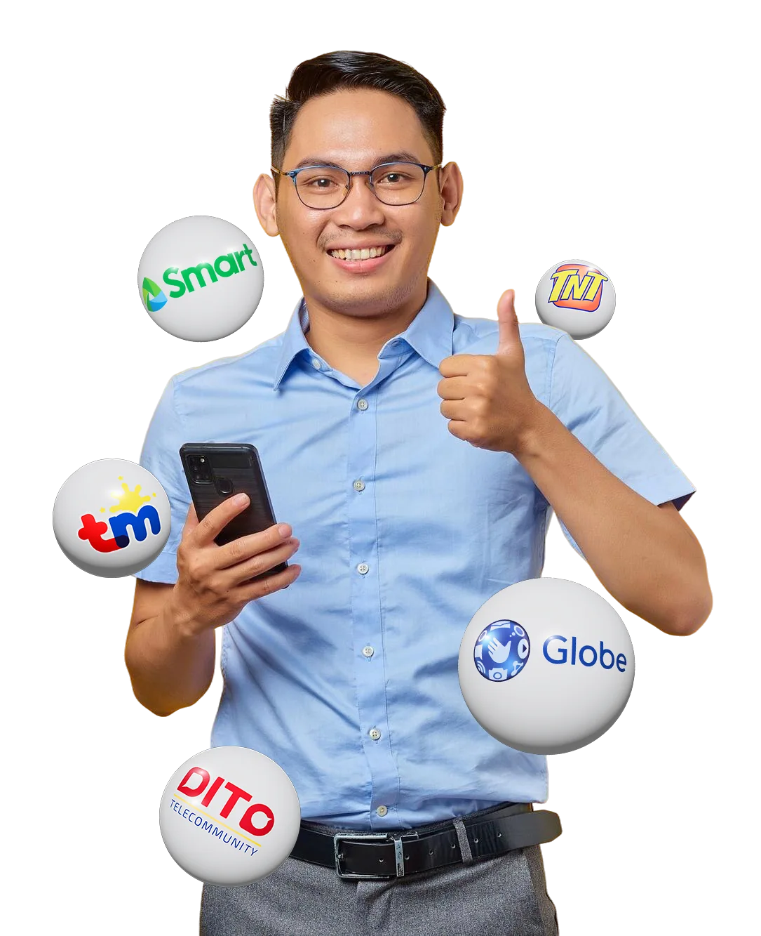 man loading all networks