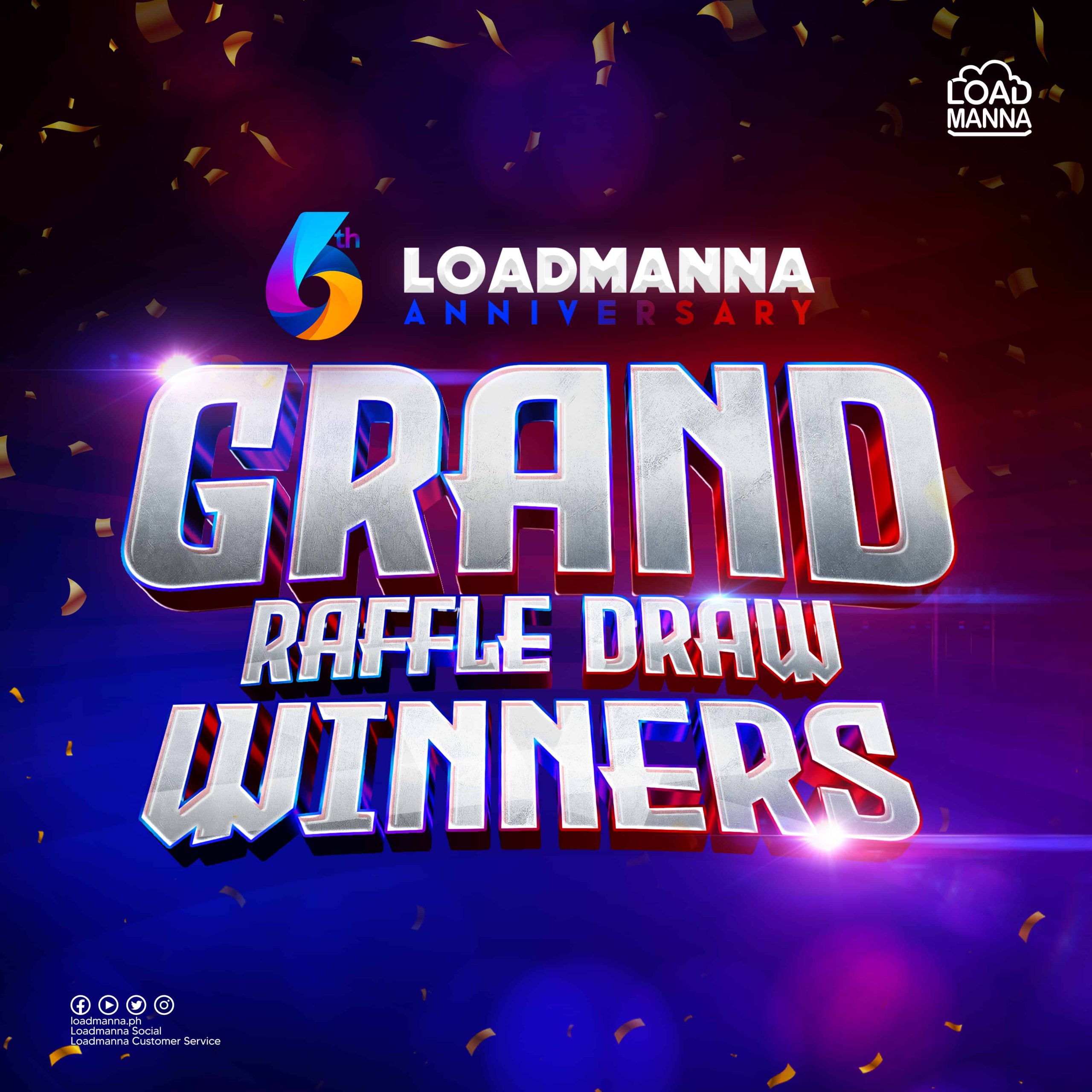 Eload Raffle Loadmanna 6th Anniversary Grand Raffle Winners